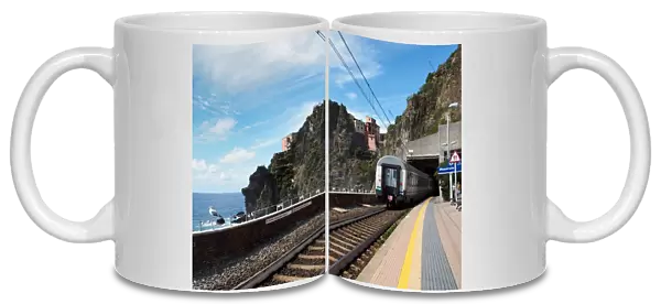 Manarola Railway Station, Cinque Terre National Park, Ligurian Sea, Northern Italy
