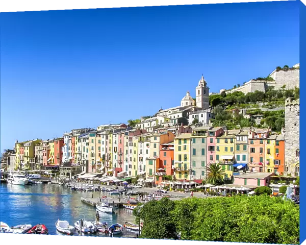 View of Porto Venere old village in Liguria, Italy