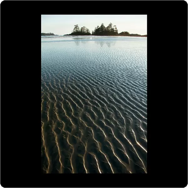 Ripples Form In The Sand At Chestermans Beach And Frank Island Near Tofino; British Columbia Canada