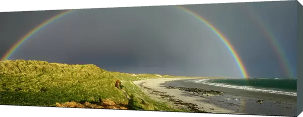 Stormy weather at beach in North Uist