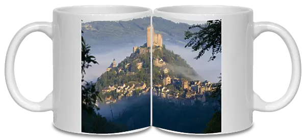 Najac Castle in the Morning Mist