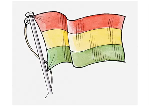 Illustration of Bolivian flag