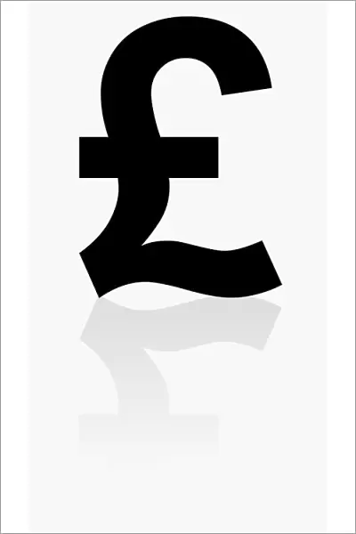 Black and white illustration of pound sterling symbol