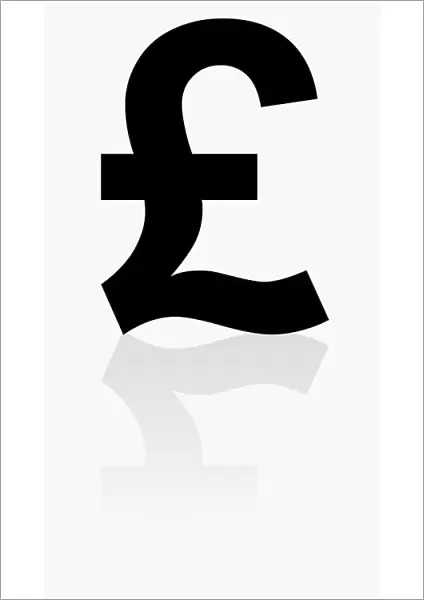 Black and white illustration of pound sterling symbol