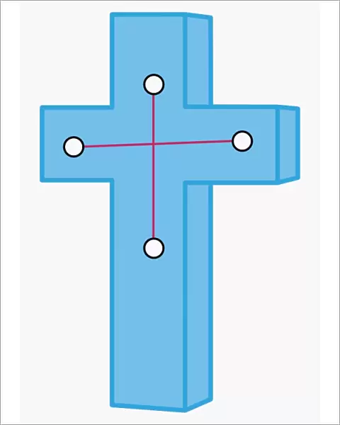 Illustration of Crux constellation represented as cross