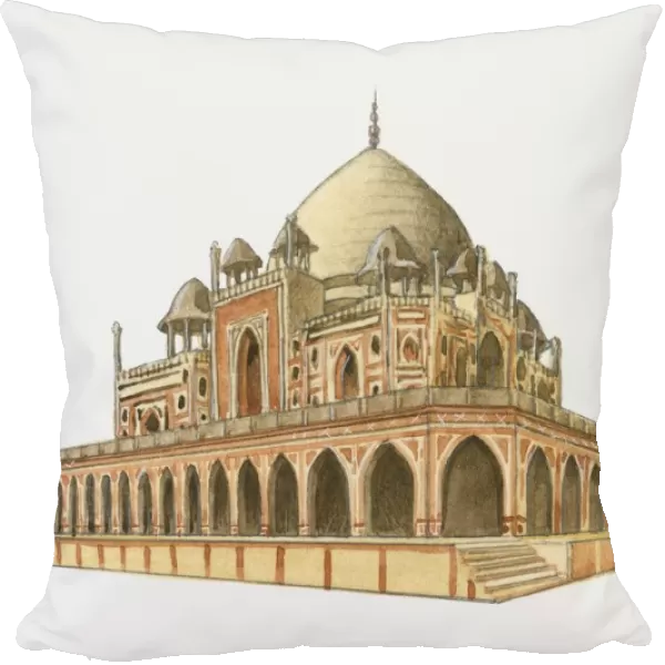 Illustration of Moghul temple