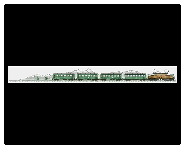 Illustration of electric multiple unit train