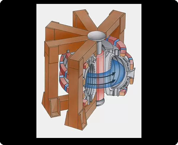 Cross section illustration of nuclear reactor
