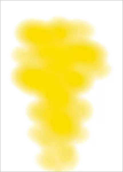 Digital illustration of yellow fluorine gas