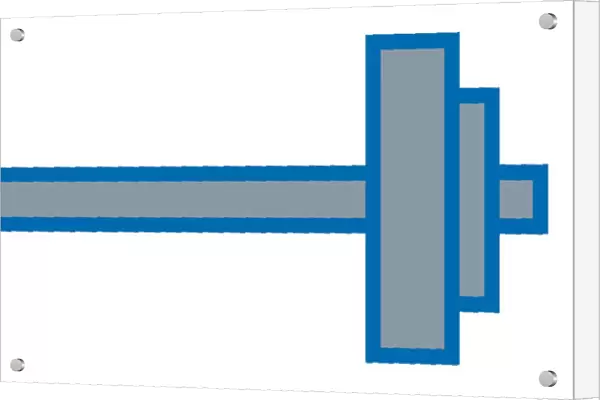 Digital illustration of barbell