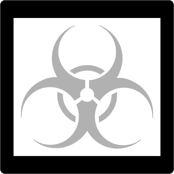 Digital illustration of biohazard symbol