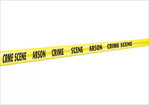 Digital illustration of cordon at arson crime scene