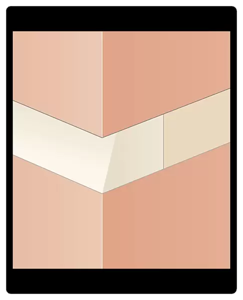 Digital illustration of weatherstruck masonry causing pointing to deteriorate