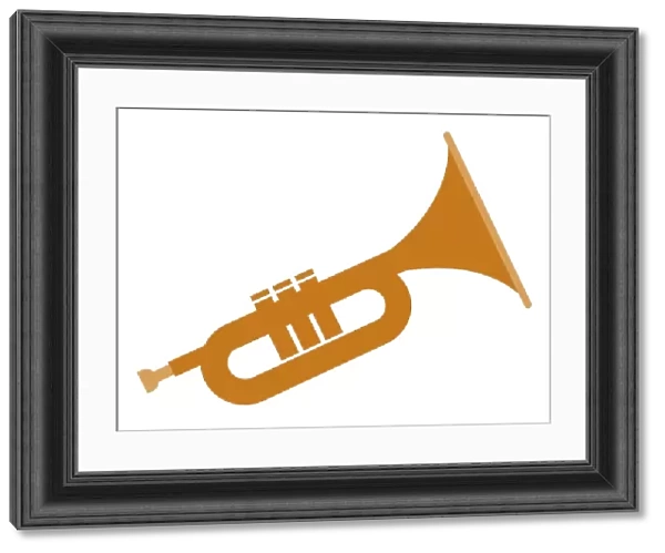 Digital illustration of brass trumpet