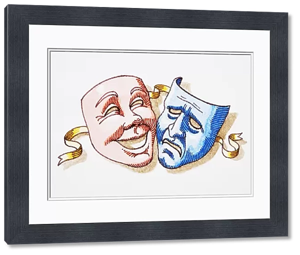 Comedy and tragedy, theater masks