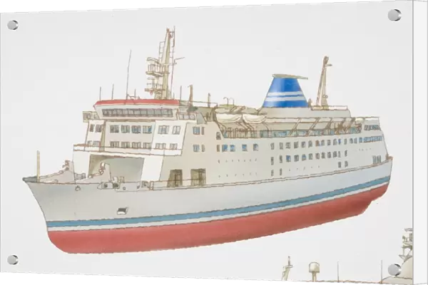 Passenger ferry, side view