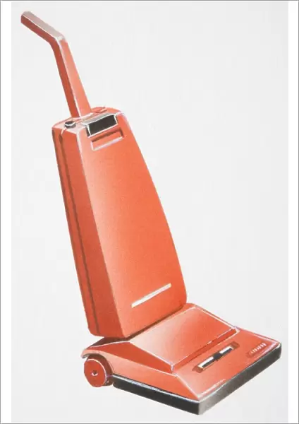 Red vacuum cleaner