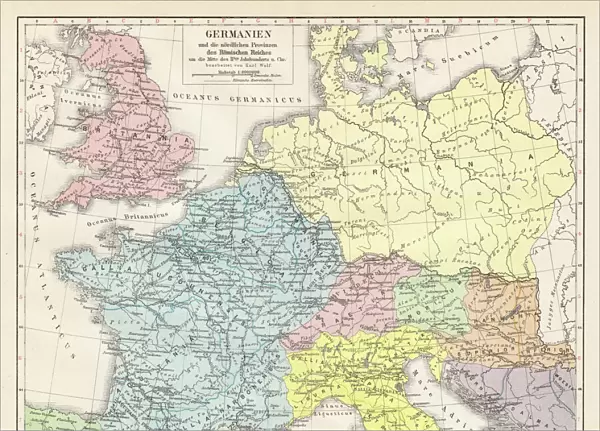 Germany and the northern provinces of the roman empire map 1895