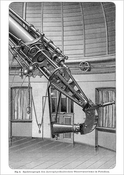 Spectrograph telescope engraving 1895