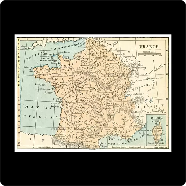 France map 1875