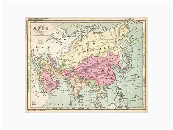 Asia map 1875