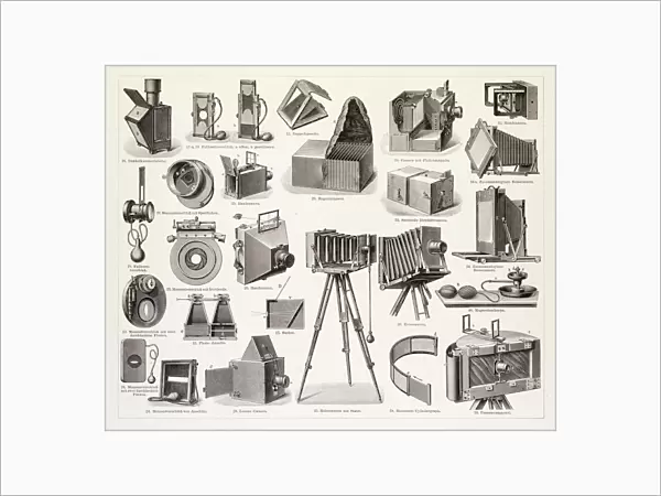 Photographic equipment engraving 1896
