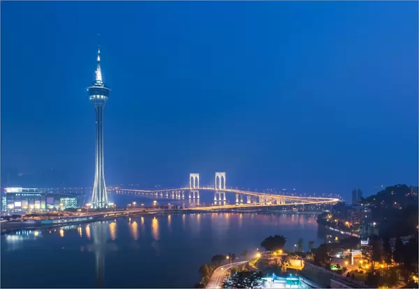 Macau tower and Sai Van Bridge