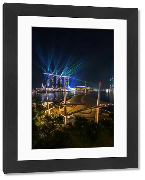 Laser show at Marina Bay