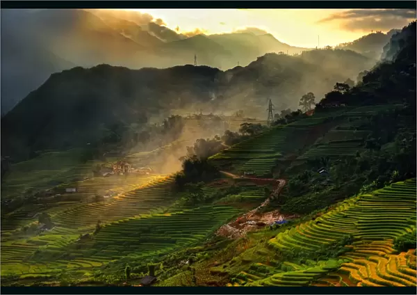 Mountain view of Sapa, Vietnam