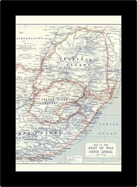 Map of South Africa during the Second Boer War