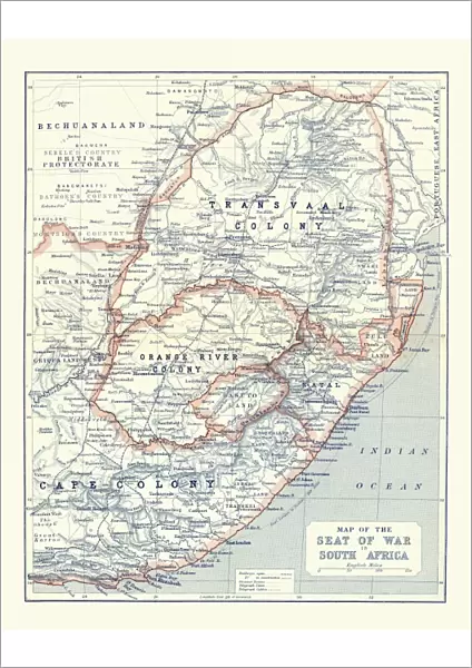 Map of South Africa during the Second Boer War