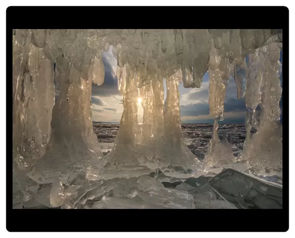 Small ice cave at Baikal lake