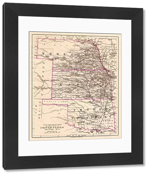 Kansas and Nebraska map 1881