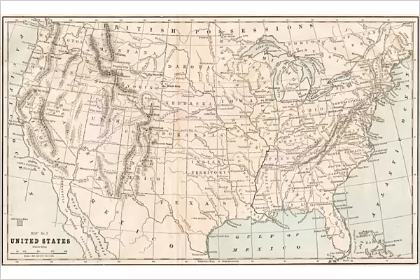 United States map 1881