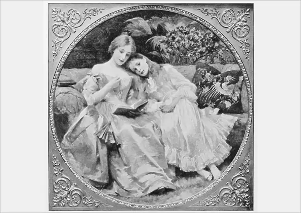 Antique photo of paintings: Women
