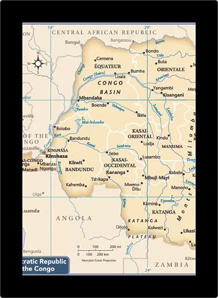 Democratic Republic of the Congo country map