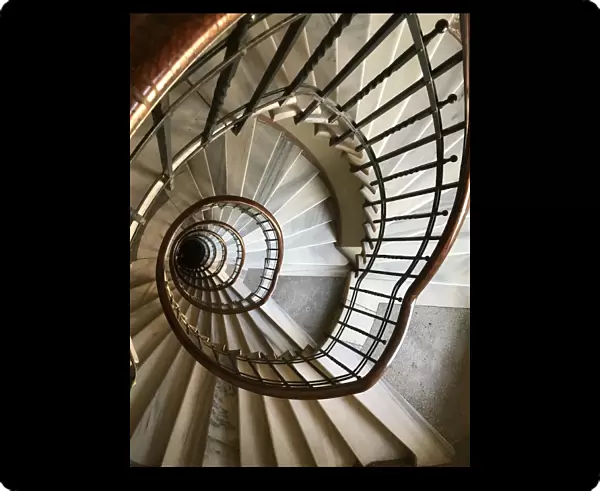 way out. spiral staircase wiev from top  /  brief code 775068173