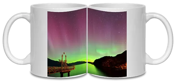 star, sky, night, island, British Columbia, Howe Sound, Mountain, sea, Porteau, Cove
