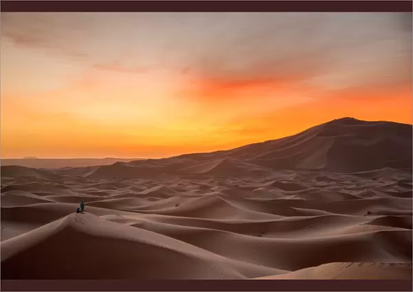 Sunrise at Erg Chebbi Sand Dunes, Morocco, North Africa
