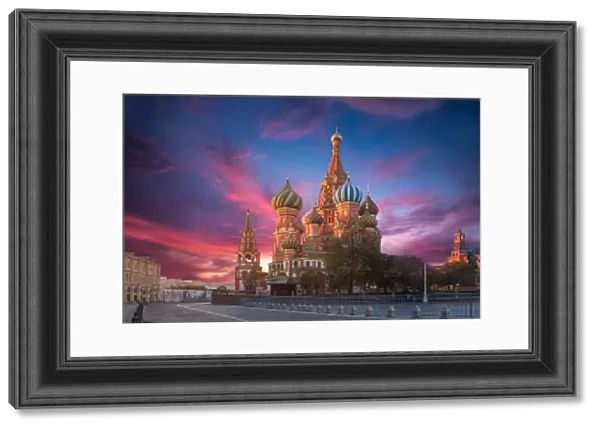 Moscow, Russia, Red square, view of St. Basils Cathedral