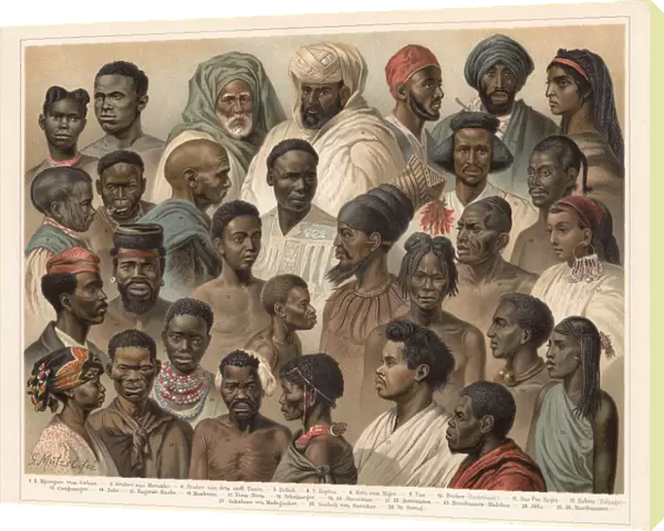 African Native People, lithograph, published in 1897