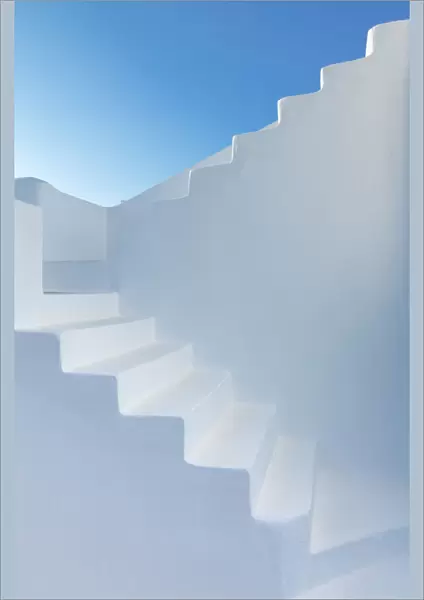 White steps of Santorini church