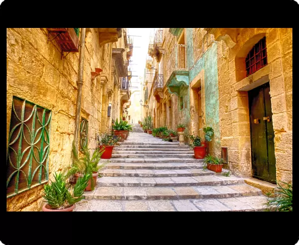 Typical narrow street with stairs