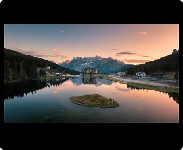Lake Misurina in Dolomites, Italy