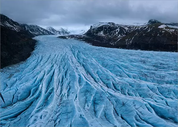 Skaftafell glacier panoramic view, Iceland