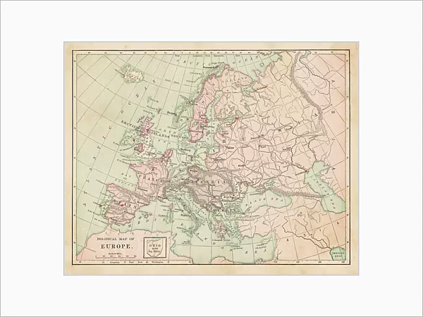 Europe map 1881
