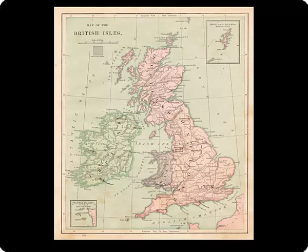 British isles map 1881
