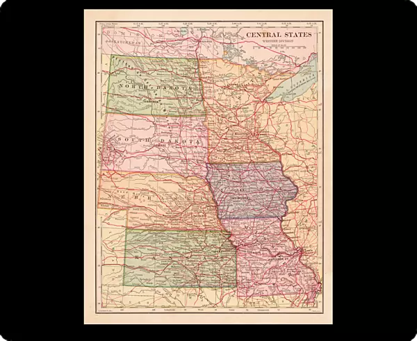 Central states map 1898