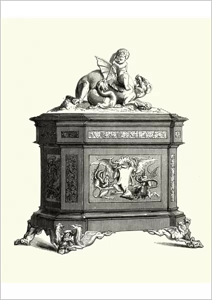 Victorian decor, Coffer or Jewel Box, 1855
