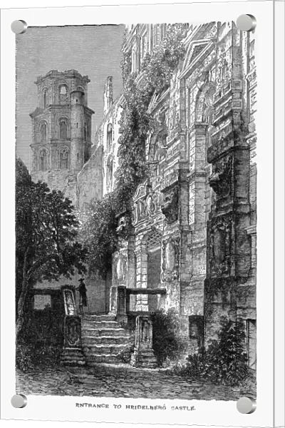 Entrance to Heidelberg Castle in Heidelberg, Germany Circa 1887